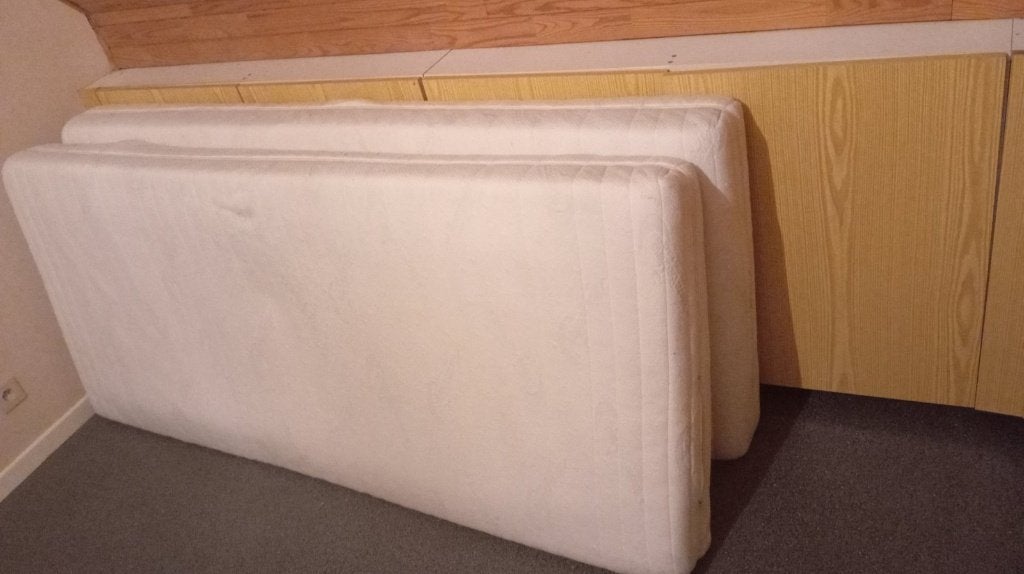 Bed "Crownflex"met elektrisch verstelbare lattenbodems, Enlèvement, Utilisé, 180 cm, Bois