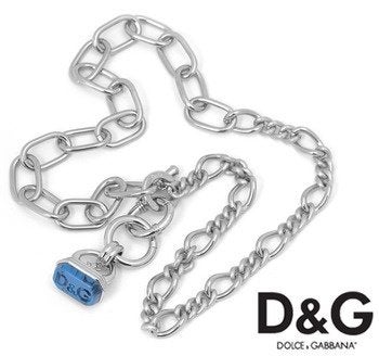 Nieuwe originele Dolce & Gabbana dames hals ketting D&G, Handtassen en Accessoires, Kettingen, Ophalen of Verzenden, Nieuw, Zilver