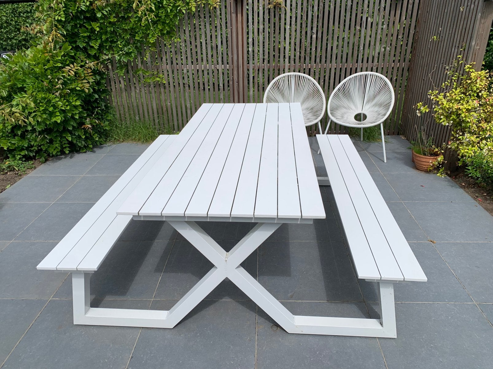 Picknick tafel aluminium outdoor, Tuin en Terras, Ophalen, Zo goed als nieuw, Aluminium