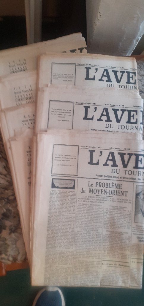 Journaux Ancien Tournaisis, Enlèvement, 1940 à 1960, Journal