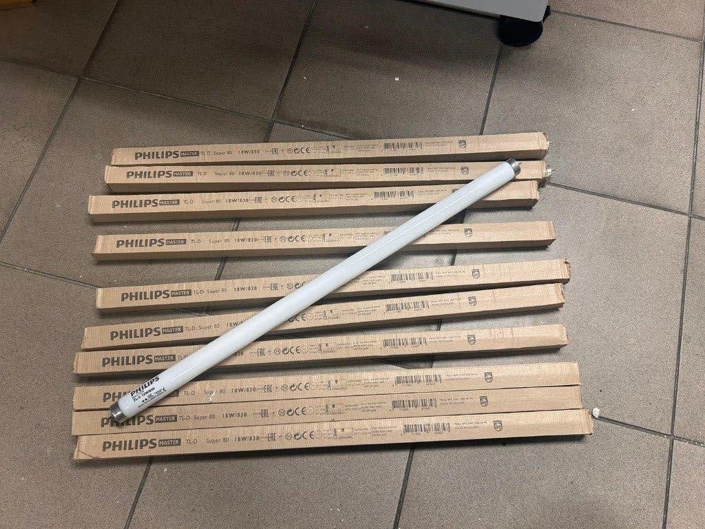 10x Philips MASTER TL-D 18W/830 – Warm Wit (60 cm), Overige typen, Nieuw, Warm wit, 10 tot 30 watt