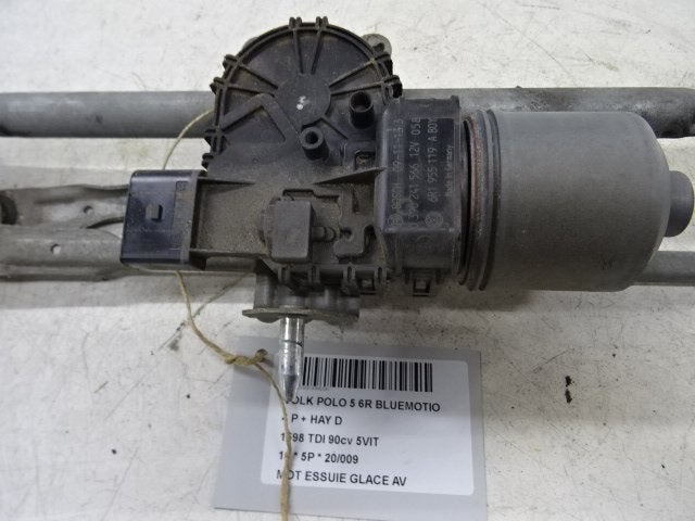 MOTEUR ESSUIE-GLACE AVANT Polo V (6R) (6R1955119A), Utilisé, Volkswagen