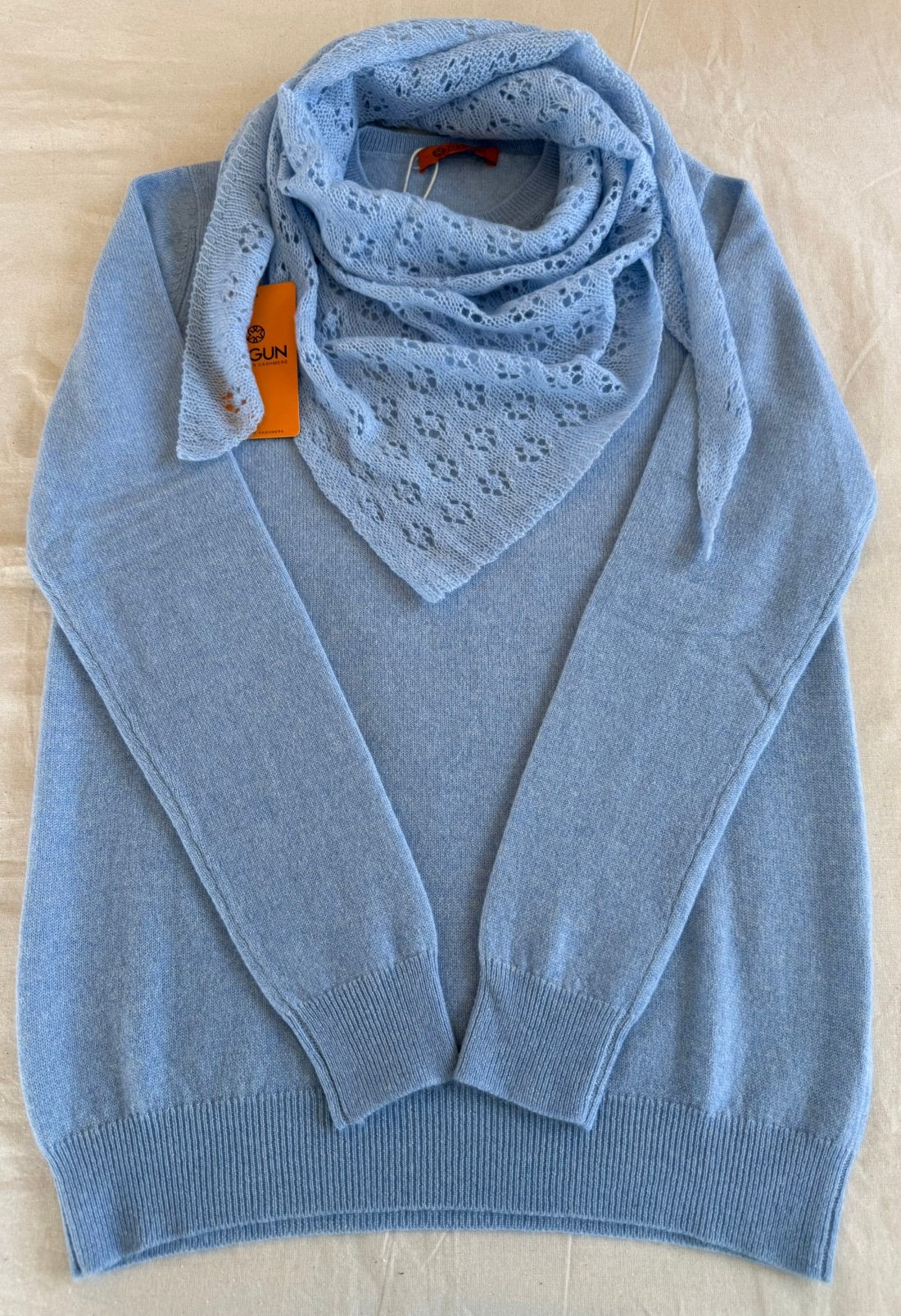 Ensemble en cachemire, Enlèvement ou Envoi, Neuf, Taille 38/40 (M), Bleu