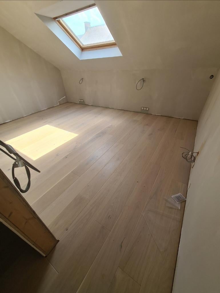 Eiken halfmassief parket 25m² – 220cm op 18cm planken – luxe, Ophalen, Parket