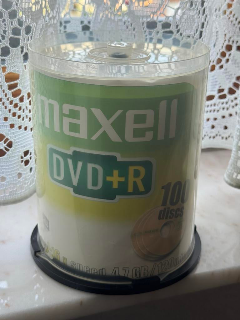 100 Maxell DVD+R 4,7 GB/120 min, Ophalen of Verzenden, Nieuw, Dvd