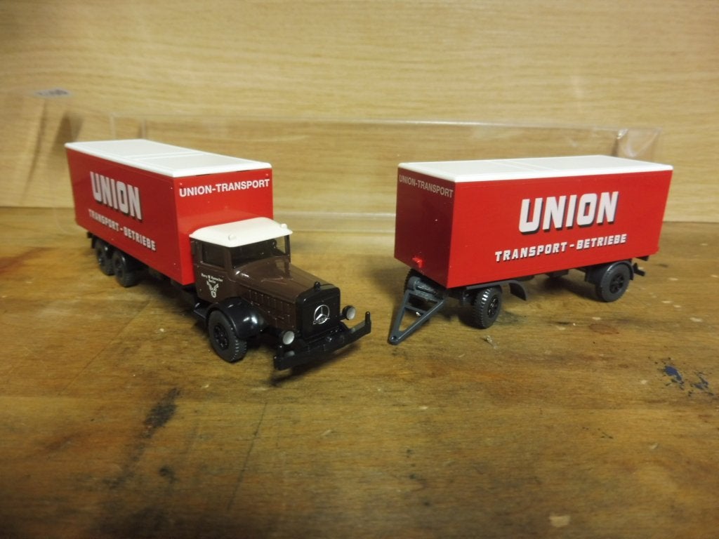 1:87 Wiking Mercedes L10000 Union Transport 1935-1939, Hobby en Vrije tijd, Modelauto's | 1:87, Ophalen of Verzenden, Gebruikt