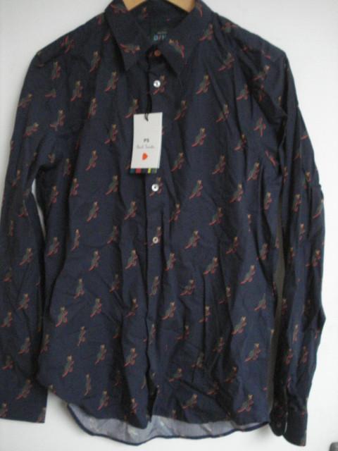 PS Paul Smith Dino M Medium hemd tailored fit marineblauw, PS Paul Smith, Nieuw, Halswijdte 39/40 (M), Verzenden