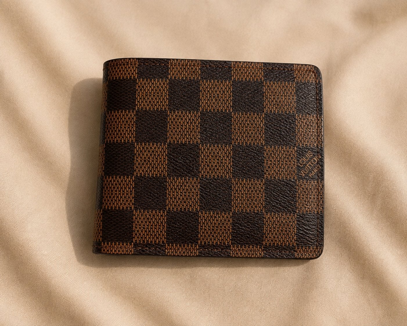 Louis Vuitton Damier Ebene Wallet – Vintage Made in France, Ophalen of Verzenden, Zo goed als nieuw