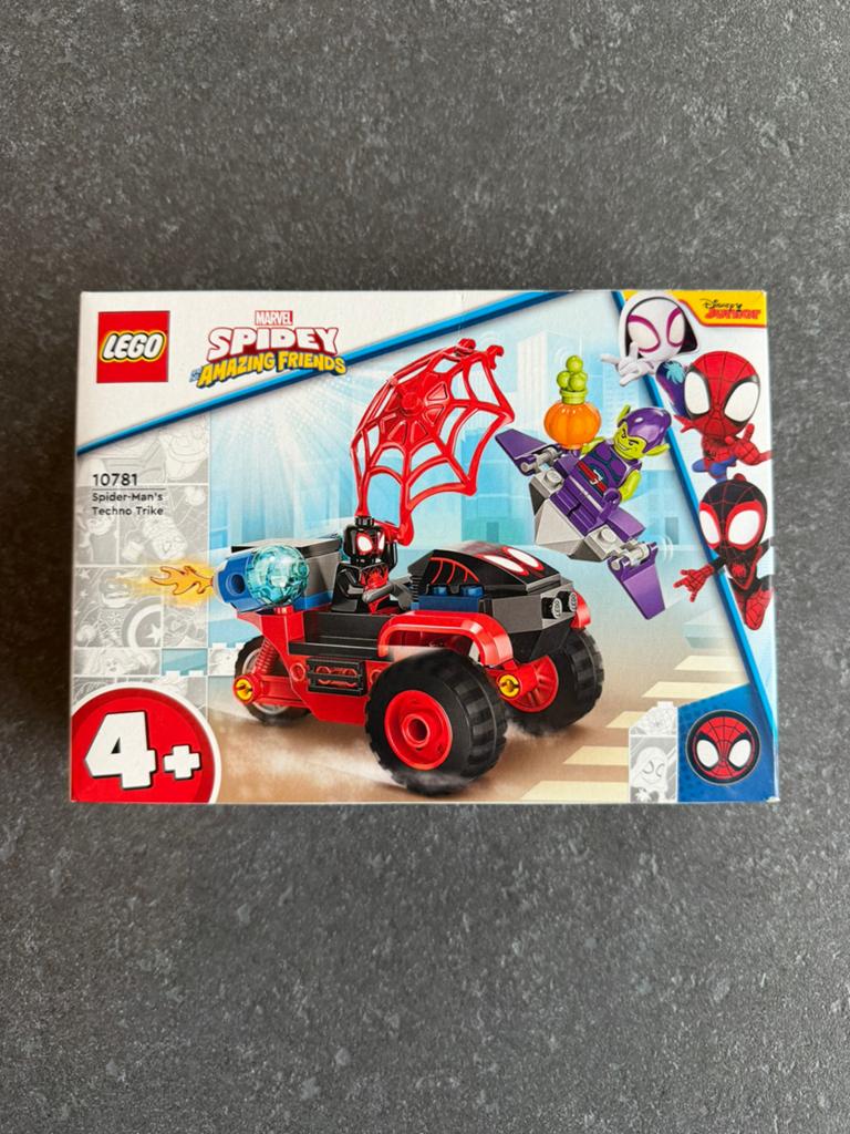 Lego Spiderman Miles Morales spidermans techdriewieler 10781, Lego, Ensemble complet, Enlèvement ou Envoi, Overige thema's