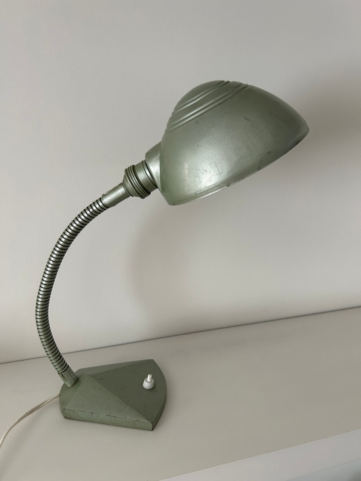 Mooie vintage bureau lamp groen Erpe, Belgische, Ophalen of Verzenden