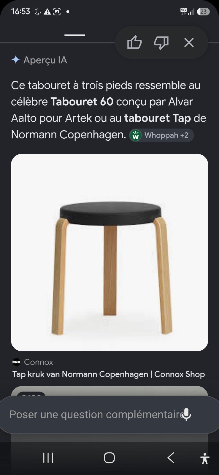 magnifique tabouret Normann Copenhague, Huis en Inrichting, Ophalen, Zo goed als nieuw, Overige materialen