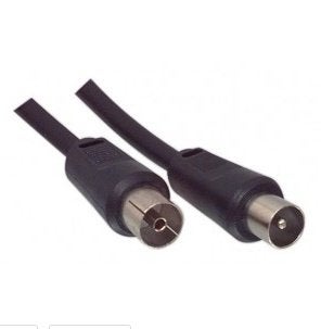 COAX Kabel Rechte Pluggen Male - Female 150 cm Kleur Zwart, Ophalen of Verzenden, Zo goed als nieuw