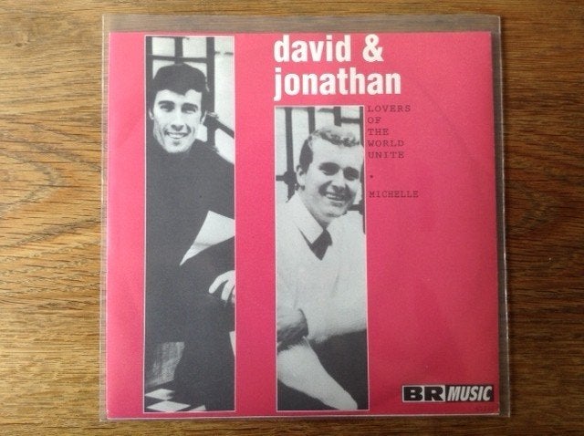 single david & jonathan, Cd's en Dvd's, Vinyl Singles, Beschermende buitenhoes, Fotohoes, Originele persing, Single, 1960 - 1969