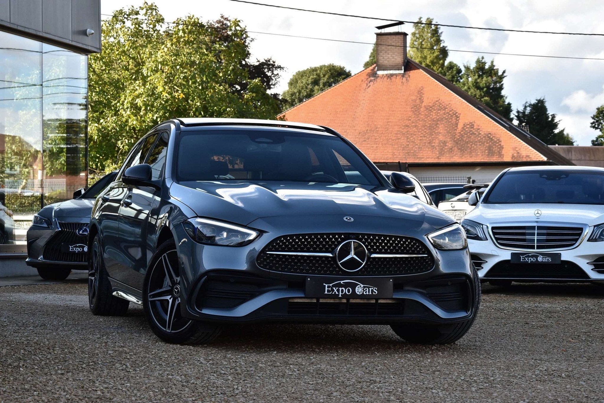 Mercedes-Benz C-Klasse 300 AMG Line C300 e T 9G-TRONIC*PANO, Automaat, 4 cilinders, Bi-Xenon koplampen, Leder