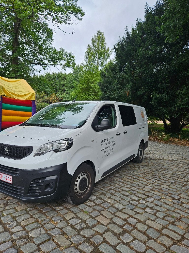 PEUGEOT EXPERT 2.0 BLUEHDI 145 S&S LONG PREMIUM DC AUTO, Auto's, Peugeot, Stof, Zwart, Parkeersensor, Wit