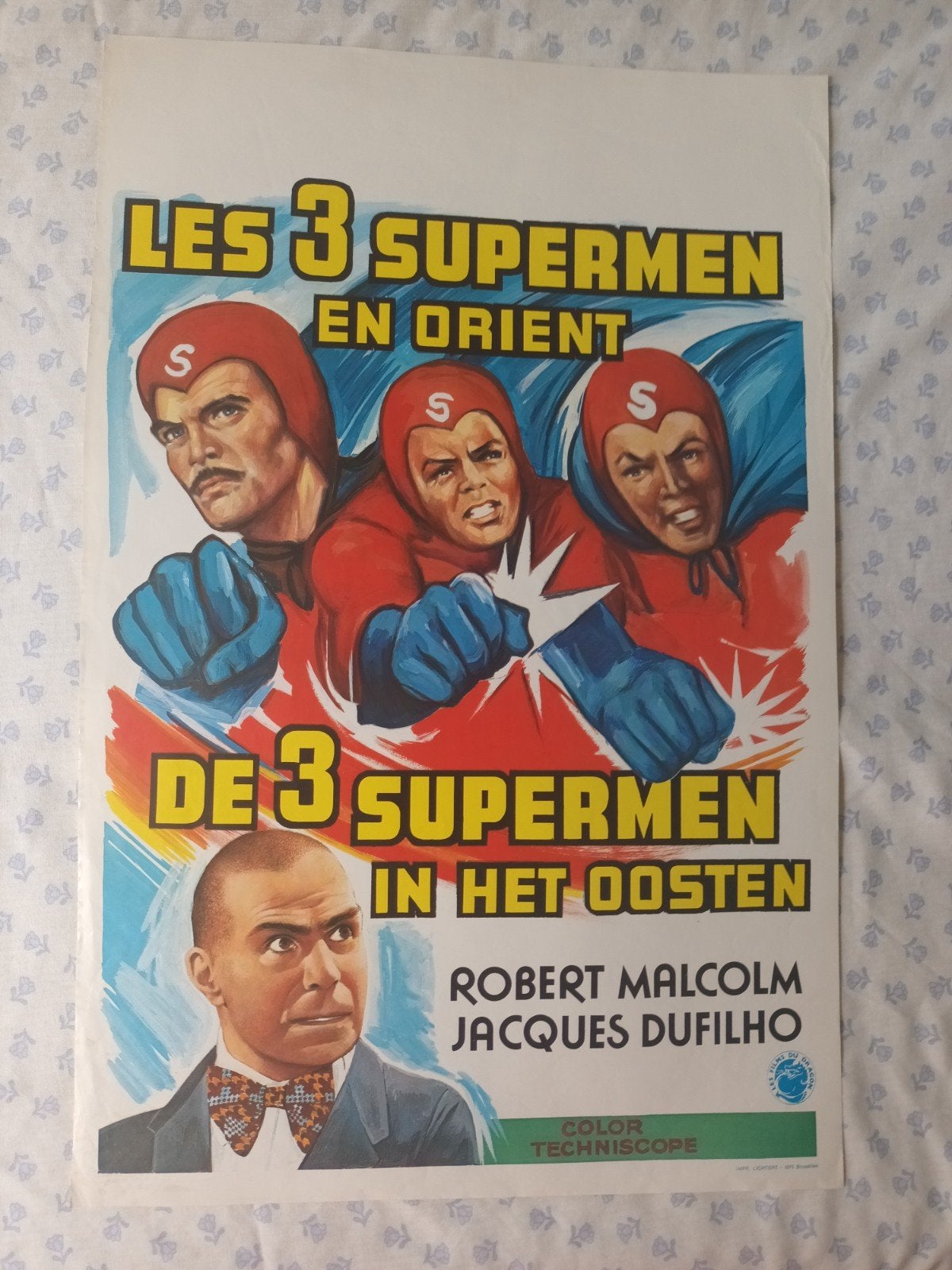 filmposter De 3 superman in het oosten, Verzamelen, Posters, Verzenden, A1 t/m A3, Film en Tv, Rechthoekig Staand