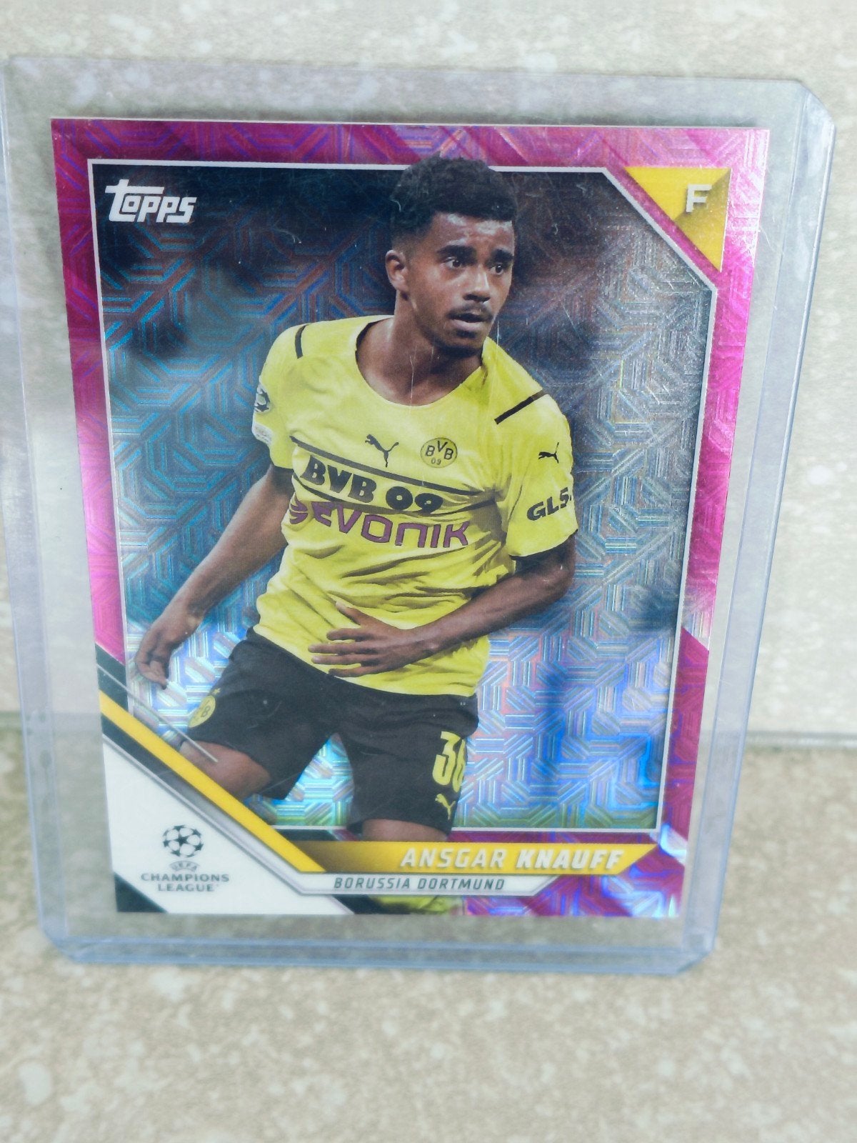 Topps CL Japan edition Ansgar Knauff Dortmund genummerd, Verzamelen, Ophalen of Verzenden