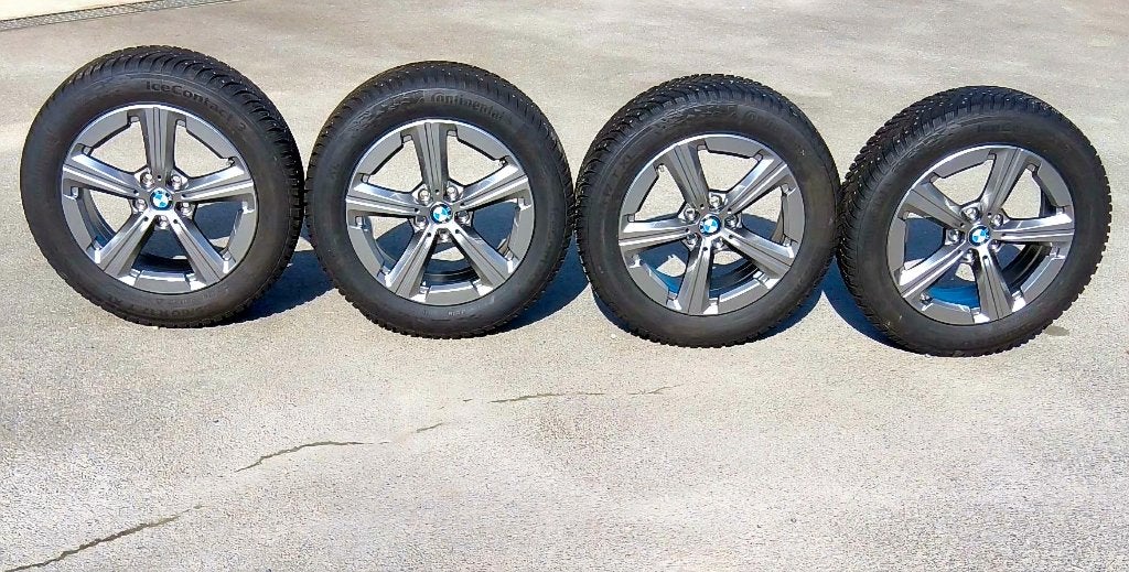 Très belles roues hiver originales BMW, entraxe 5x112, Pneus et Jantes, Pneus hiver, 205 mm, 17 pouces