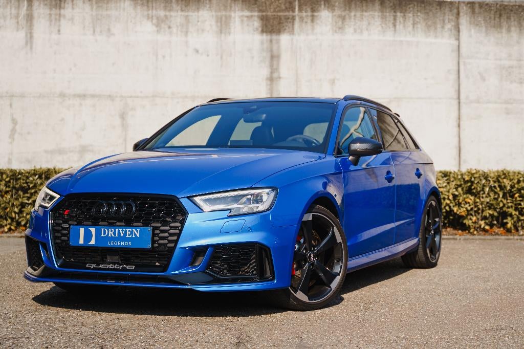 RS3 Sportback Ara Blue kristalle, Carbon, Pano dak, Auto's, Automaat, RS3, Blauw, Leder