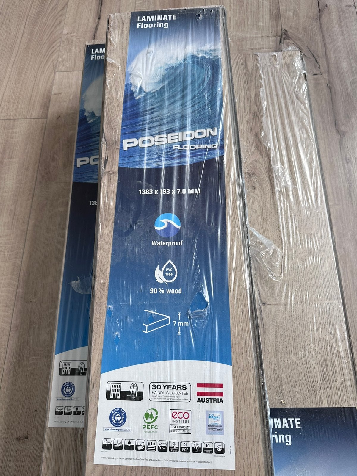 Laminaat 13,35 m2 met ondervloer bij, Ophalen, 50 tot 150 cm, Nieuw, 10 m² of meer