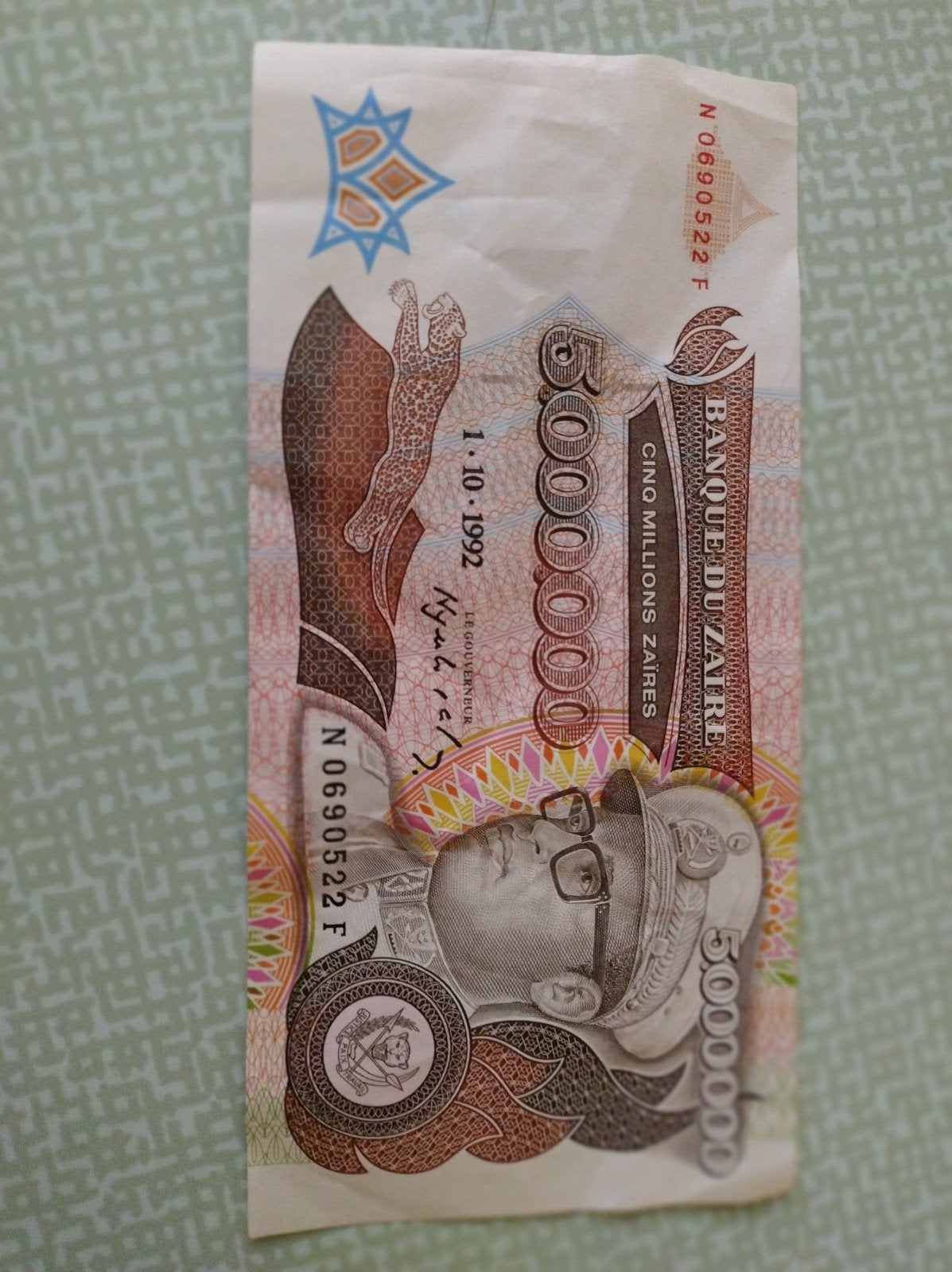 Billet Zaïre 1992, Postzegels en Munten, Bankbiljetten | Afrika