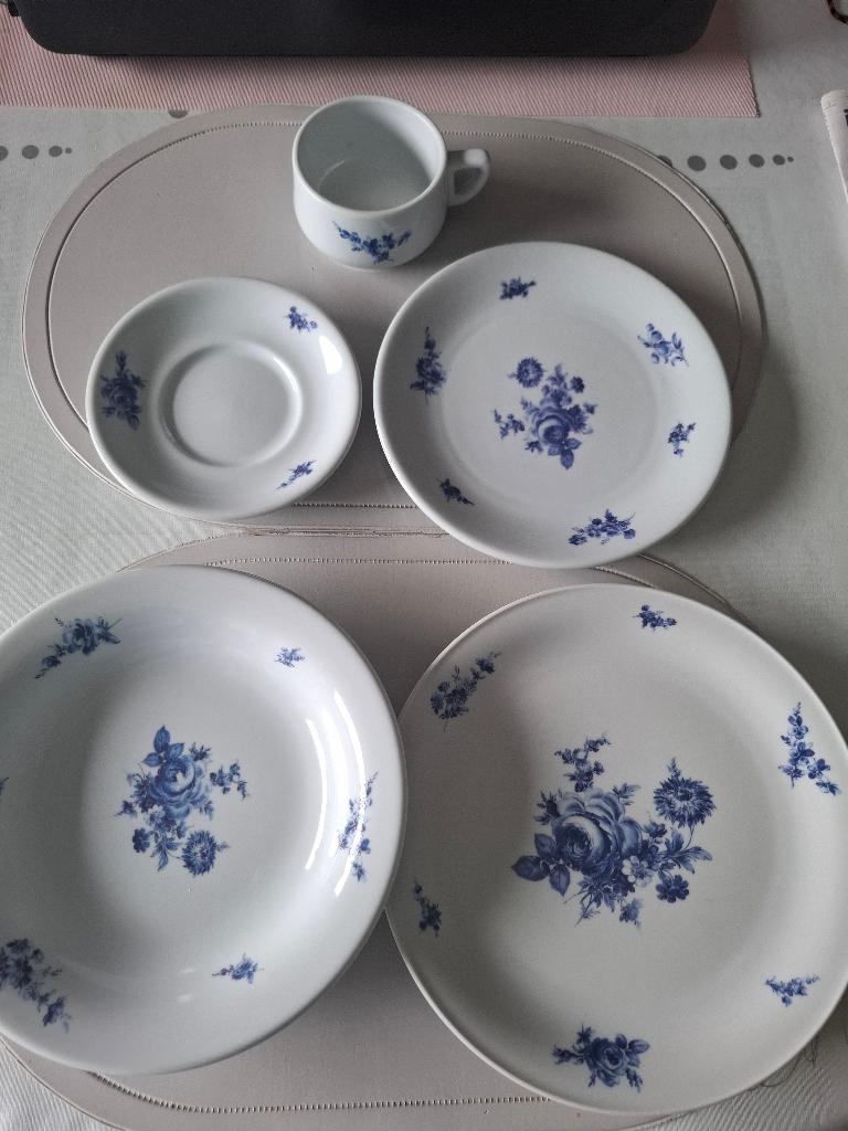 6-delig koffie en eetservies - Hotelporcelaine Baudour, Ophalen of Verzenden, Nieuw