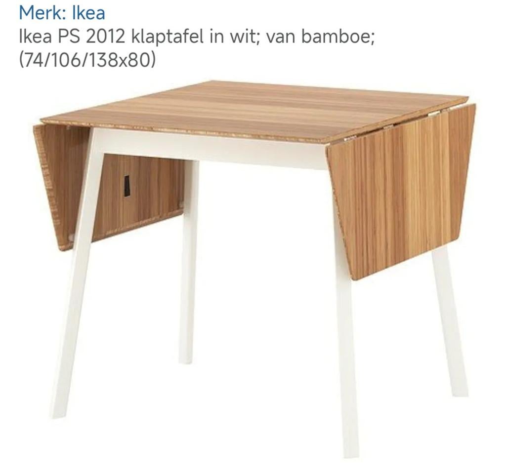 Bamboe tafel ikea, Ophalen, IKEA