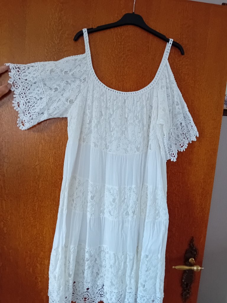 vêtements, Enlèvement ou Envoi, Au-dessus du genou, Blanc, Taille 42/44 (L)