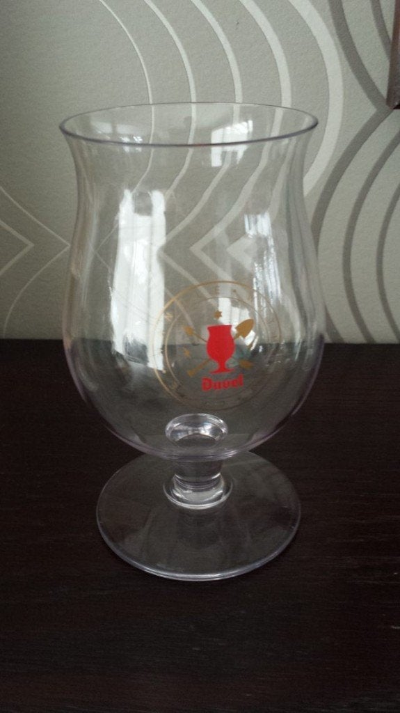 Duvel glas 'handle without care', Ophalen of Verzenden, Bierglas