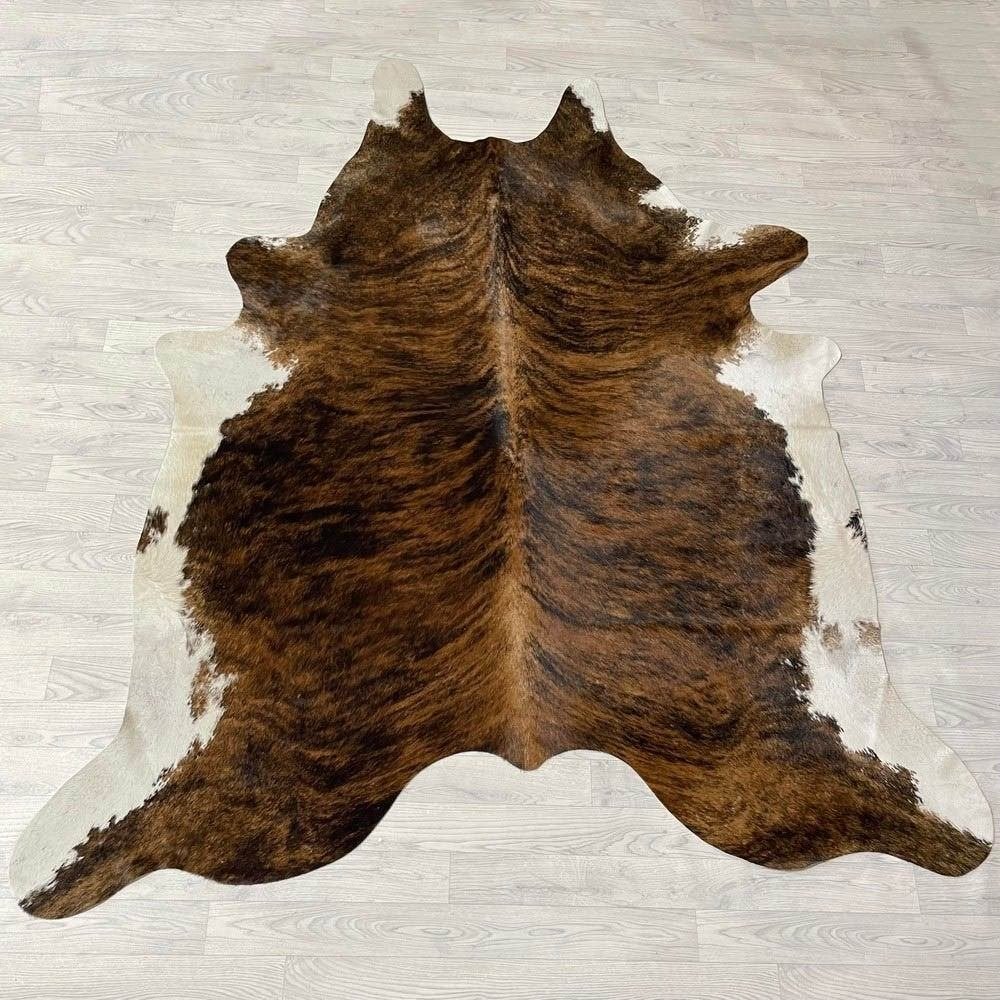 Koeienhuid bruin zwart wit brindle 240x205cm XL | Lederstore, Meerkleurig, Wandkleed, Nieuw, Ophalen of Verzenden