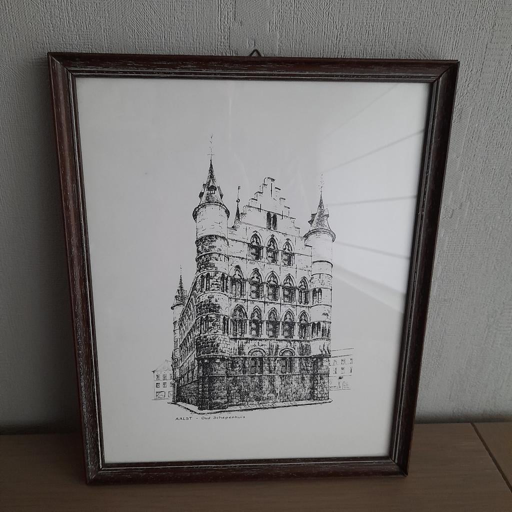 Kader  - Aalst - Oud Schepenhuis   F.Ganzeman 1968., Antiek en Kunst, Curiosa en Brocante, Ophalen