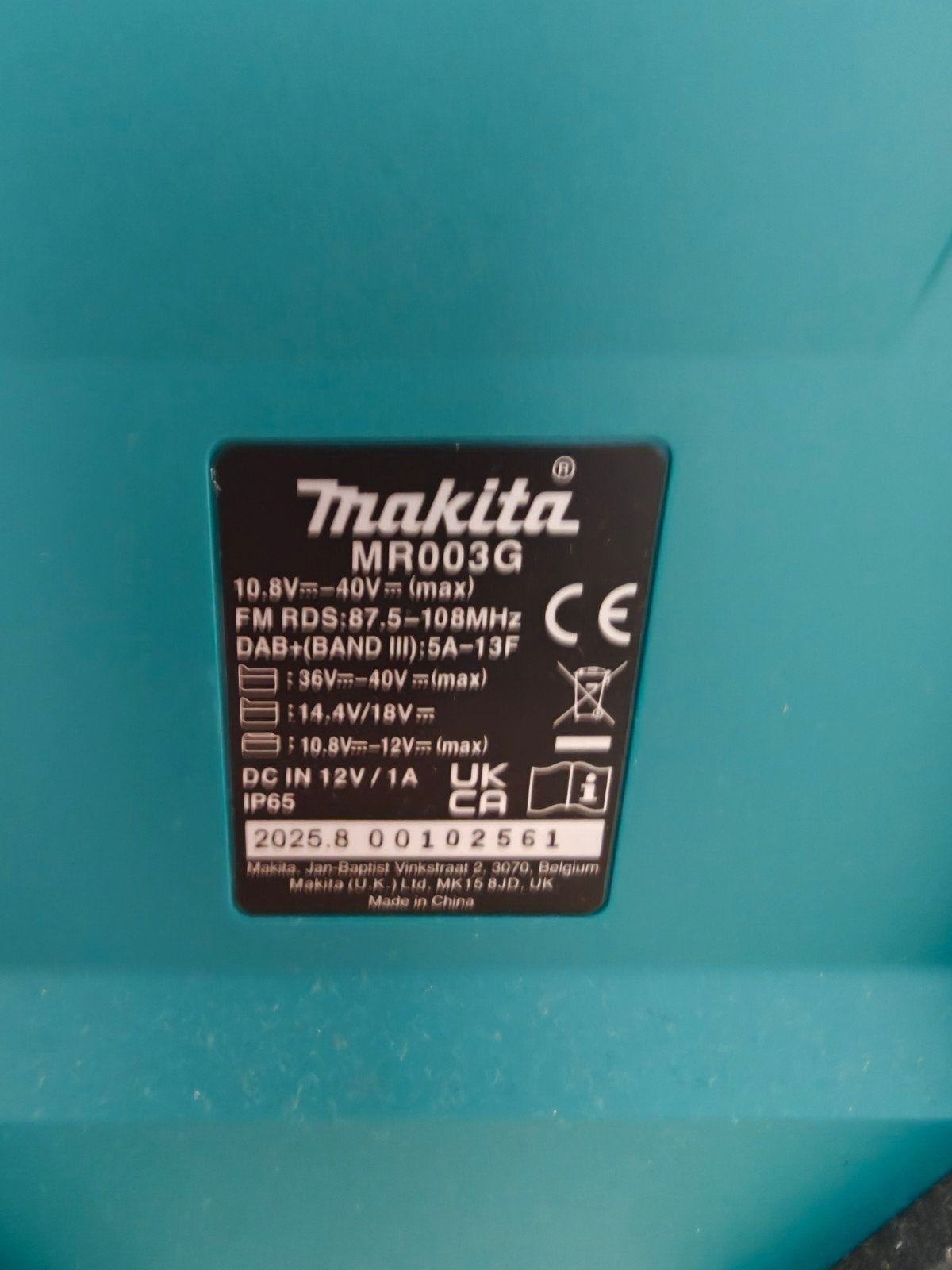 Makita DAB+ radio, Enlèvement, Radio