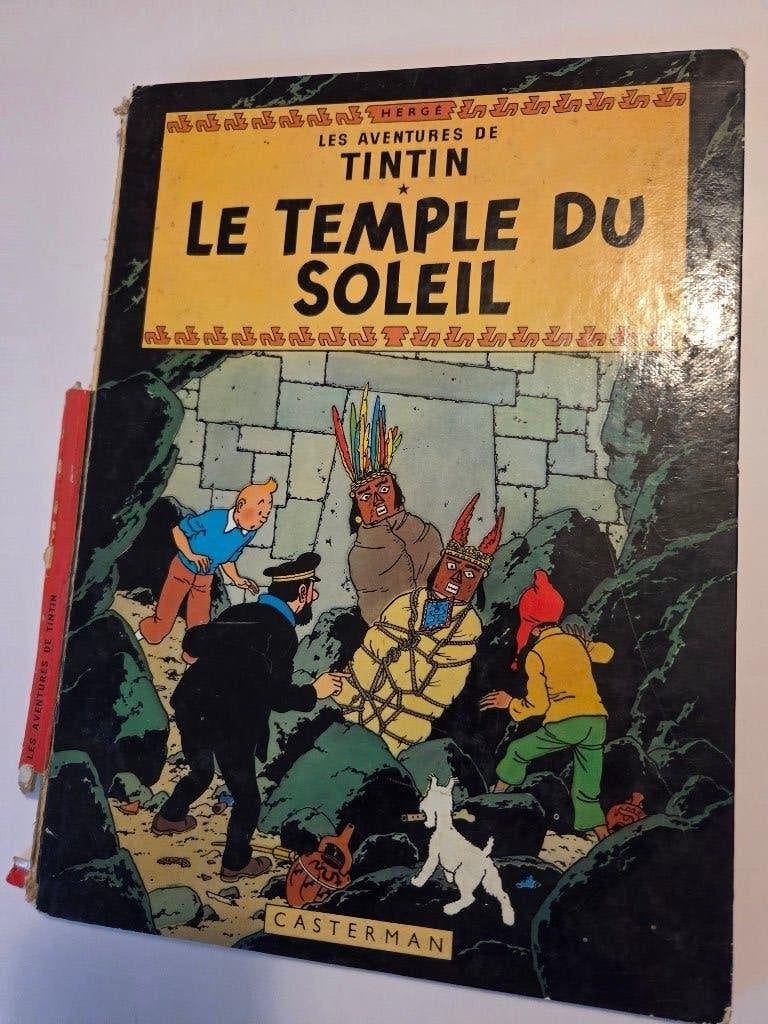 Oud Kuifje-album: 'Le temple du soleil', Gelezen, Eén stripboek, Ophalen of Verzenden, Hergé