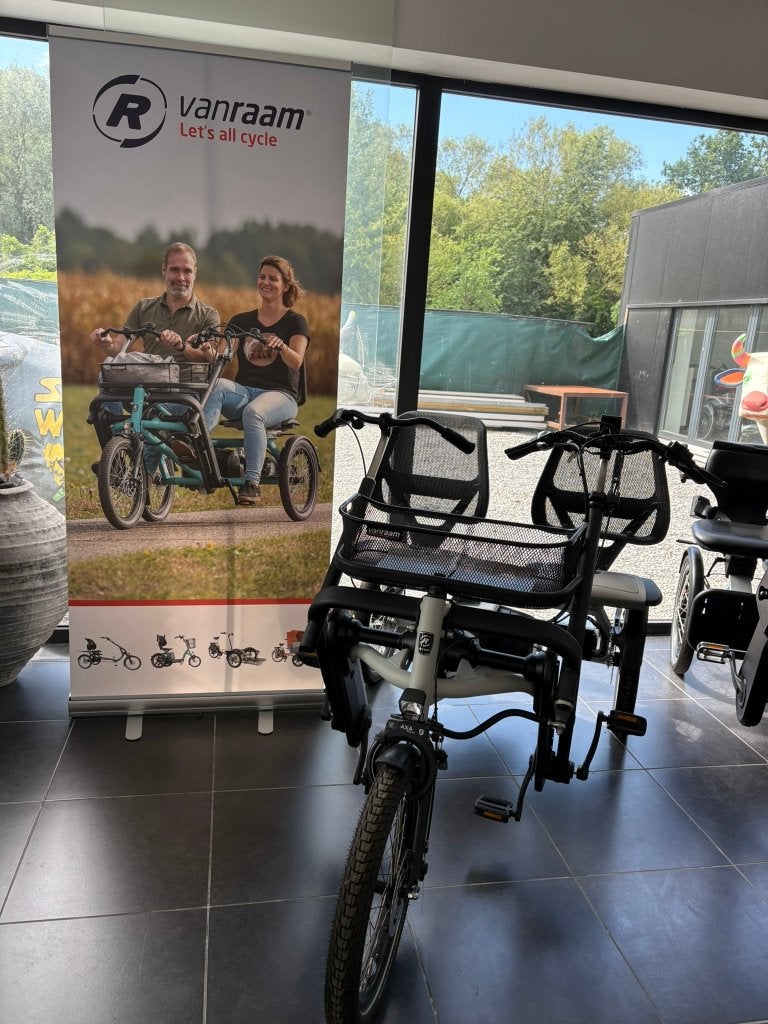 Fun 2 go Van raam duofiets sterke batterij NIEUW nu PROMO !!, Fietsen en Brommers, Ophalen, Nieuw, Schijfrem, Fun2go van raam