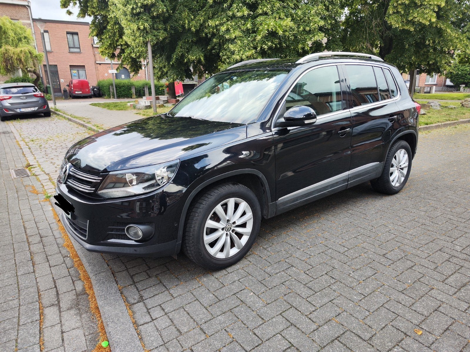 VW TIGUAN 2.0 TDI BJ 2016 MET 107 DKM, Zwart, Leder, Bedrijf, 5 deurs
