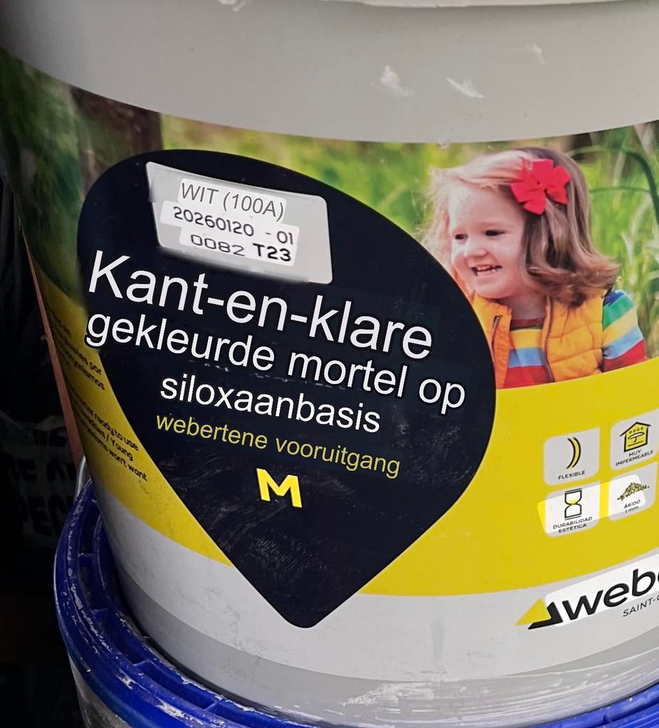 Gekleurde mortel op siloxaanbasis, Ophalen, Nieuw