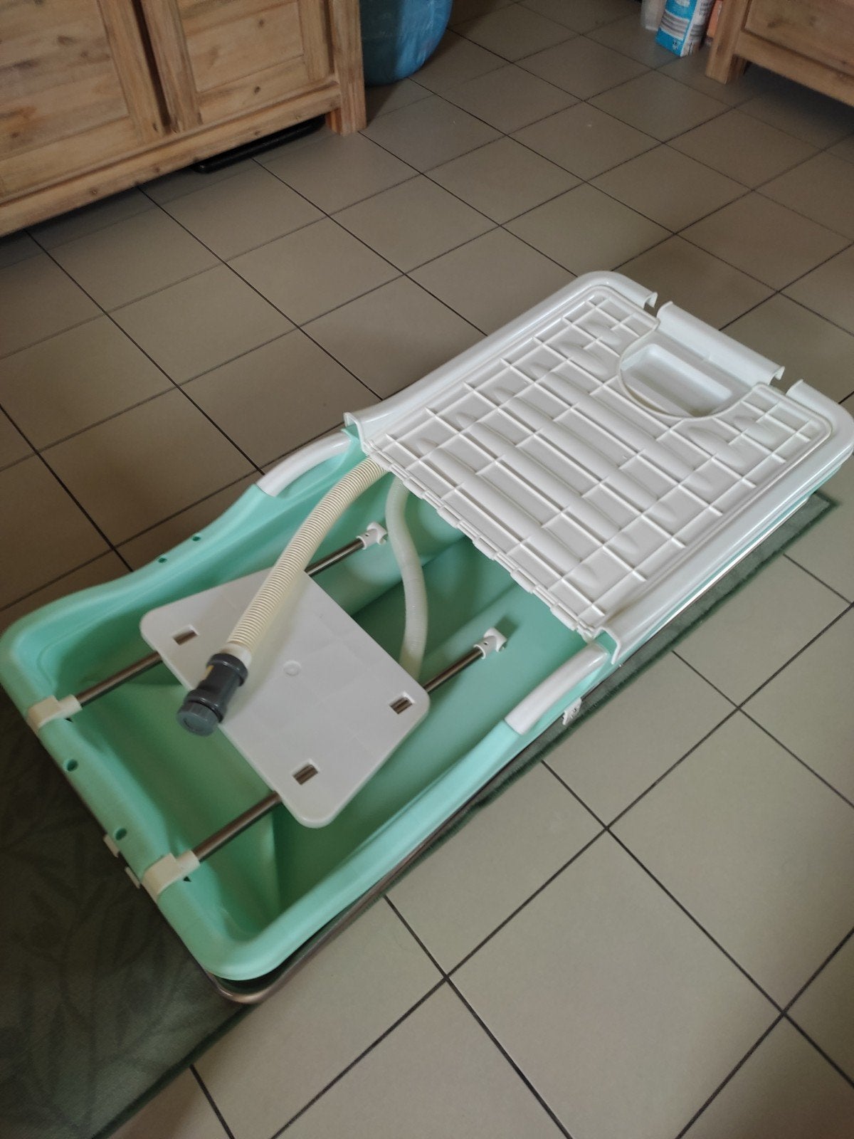 Opvouwbaar zitbad/Ligbad voor volwassenen-Mintgroen., Enlèvement, Utilisé, 1 personne