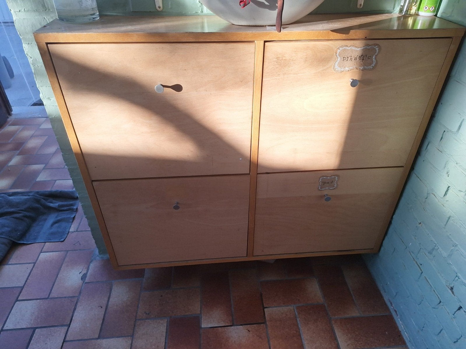 gratis kleine schoenkast, Ophalen, Gebruikt, Hout