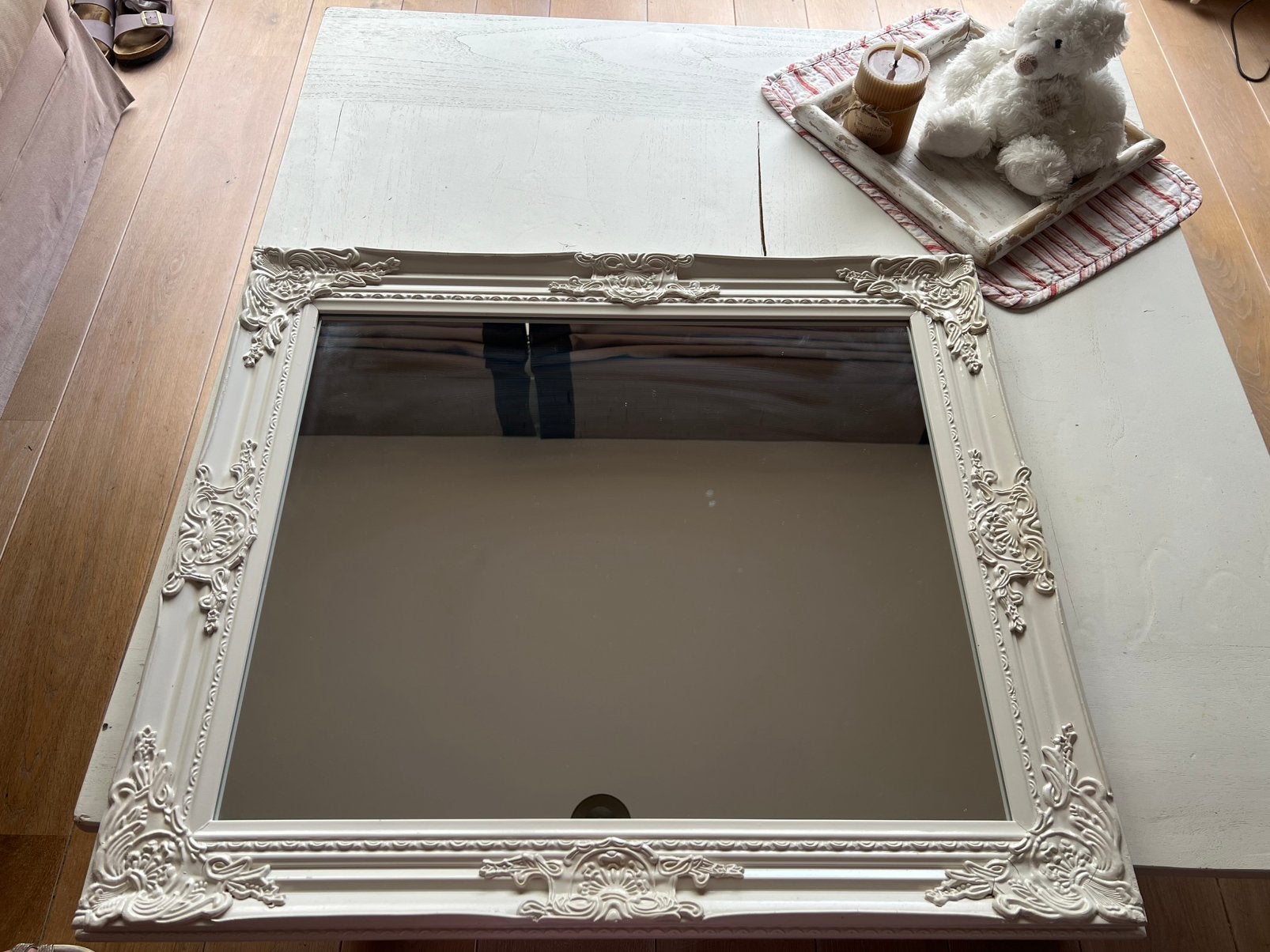 Miroir mural rural, Maison & Meubles, Accessoires pour la Maison | Miroirs, Enlèvement, Comme neuf, Rectangulaire