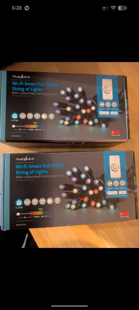 2* nieuwe nedis smart kerstverlichting, Enlèvement ou Envoi, Neuf