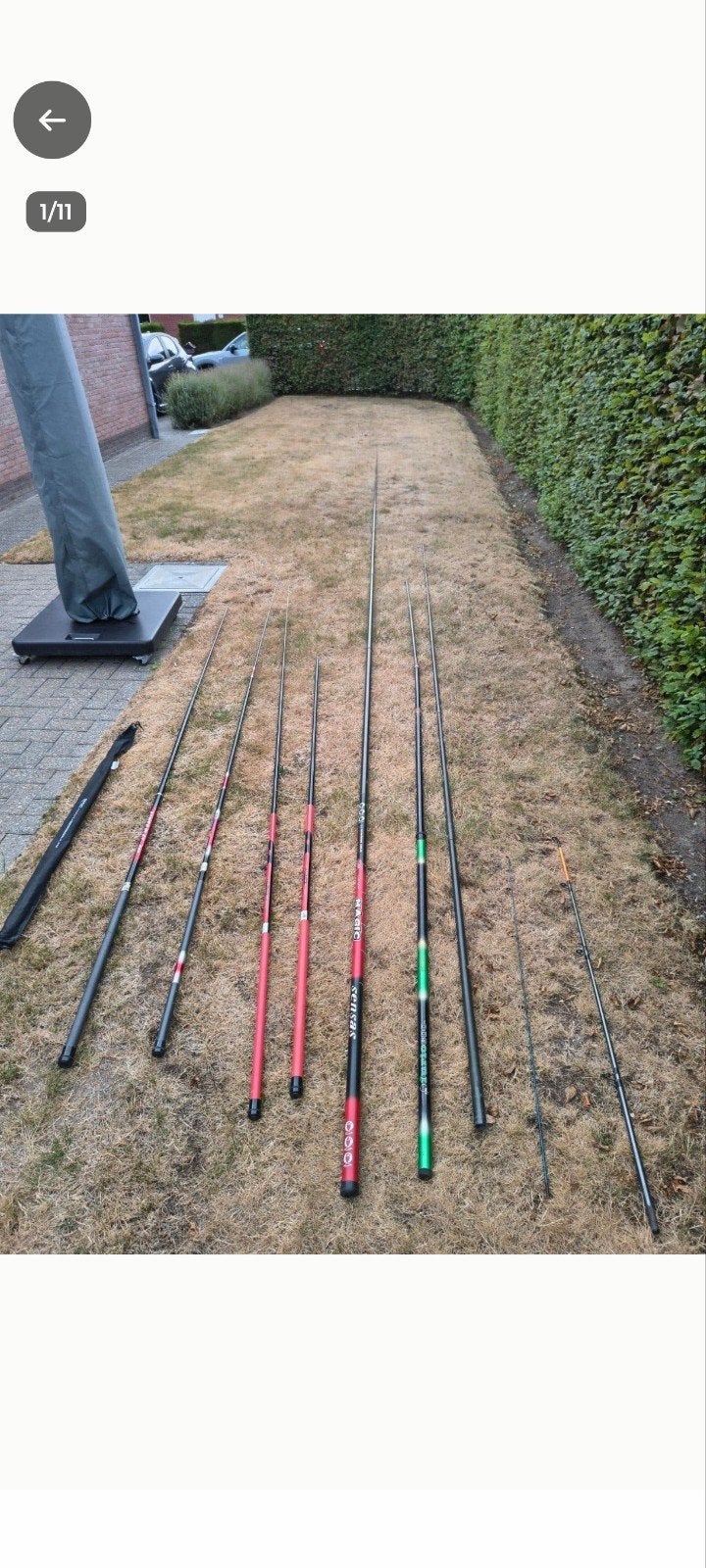 pakket vislijnen 2 van 10M 1 van 6M 2van 4M 2van 5M, Enlèvement, Utilisé