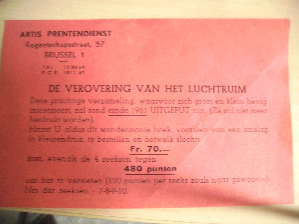 artis- historia foldertje de verovering van het luchtruim, Boeken, Ophalen of Verzenden, Gelezen, Prentenboek