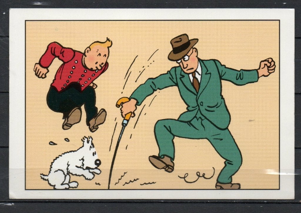 Carte postale : Hergé : Tintin/ Tintin en Amérique - 043, Ophalen