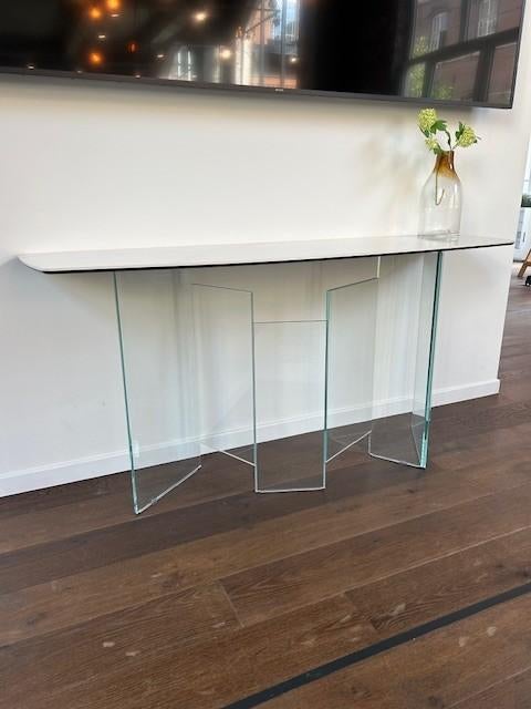 Italiaanse design console, Huis en Inrichting, Ophalen, Zo goed als nieuw, Glas