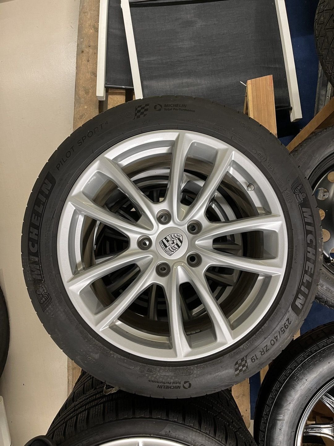 S 4x Porsche 911 Michelin 295-40-19 108y zomerbanden + velge, Pneus et Jantes, 295 mm, -, Pneus été
