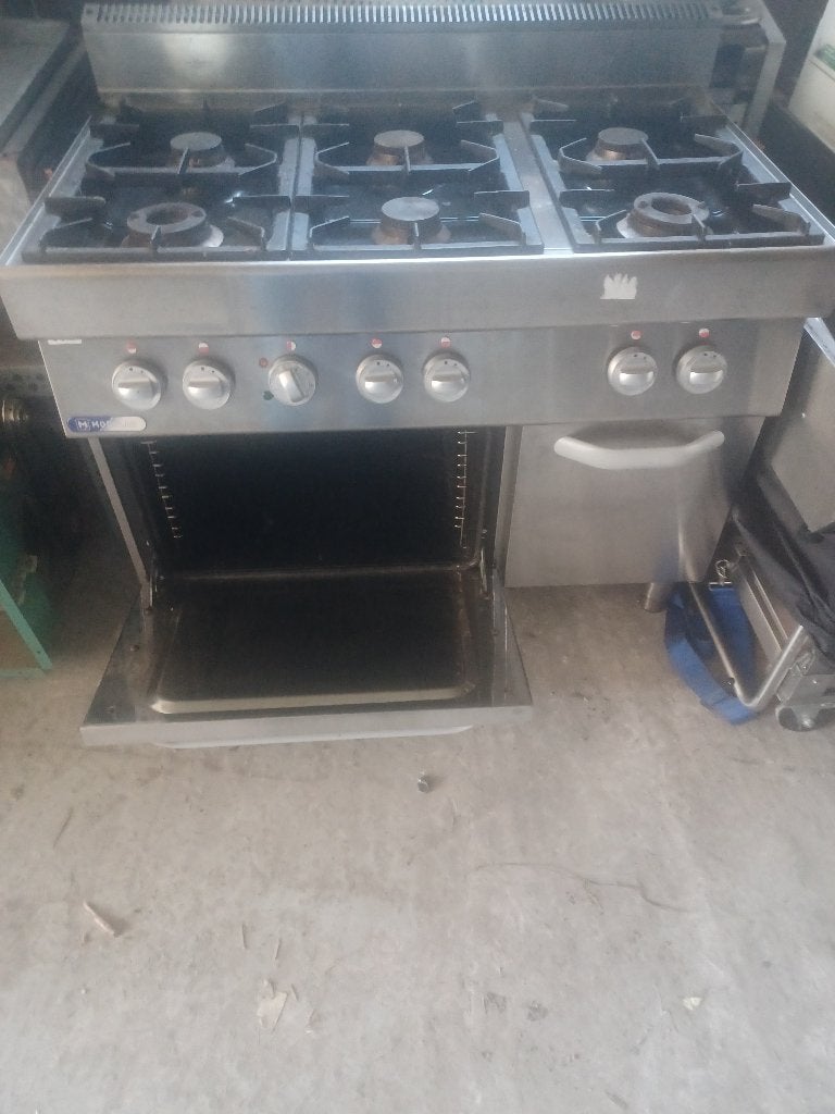 gasvuur 6 pits met oven  merk:  Modular, Ophalen, Gebruikt, Fornuis, Frituur en Grillen