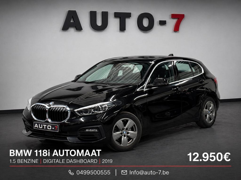 BMW 118i Automaat 1.5 Benzine 2019 Euro 6!, Système de navigation, Achat, Euro 6, Entreprise