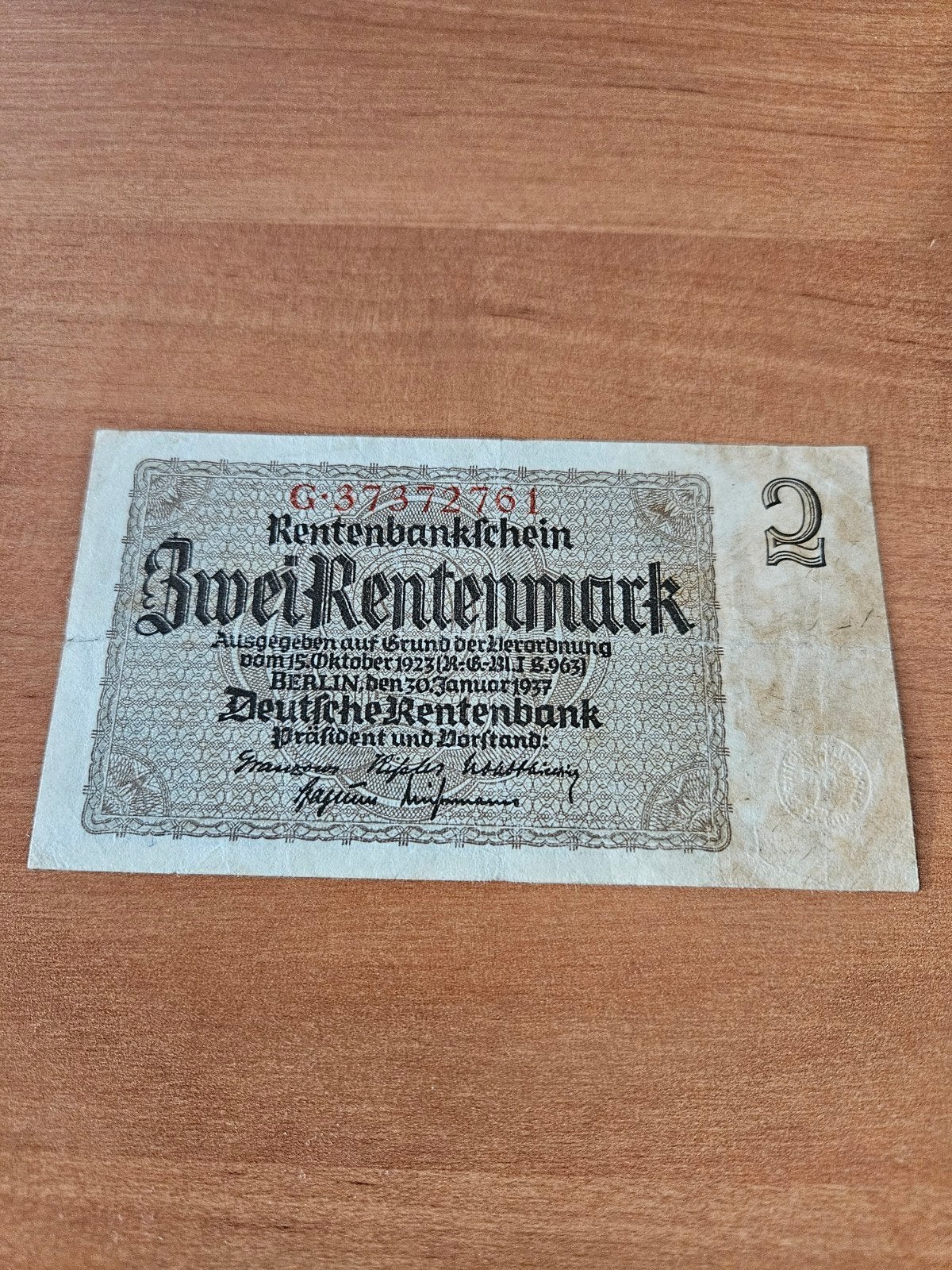 2 rentenmark Allemagne 1938, Enlèvement ou Envoi, Allemagne