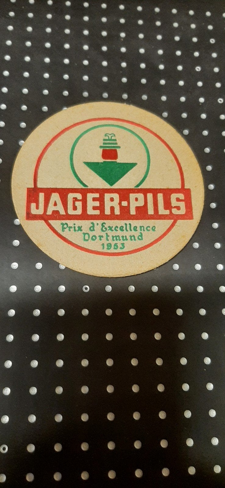 Oud bierviltje Jager Pils Roelants Schaarbeek 1953, Ophalen