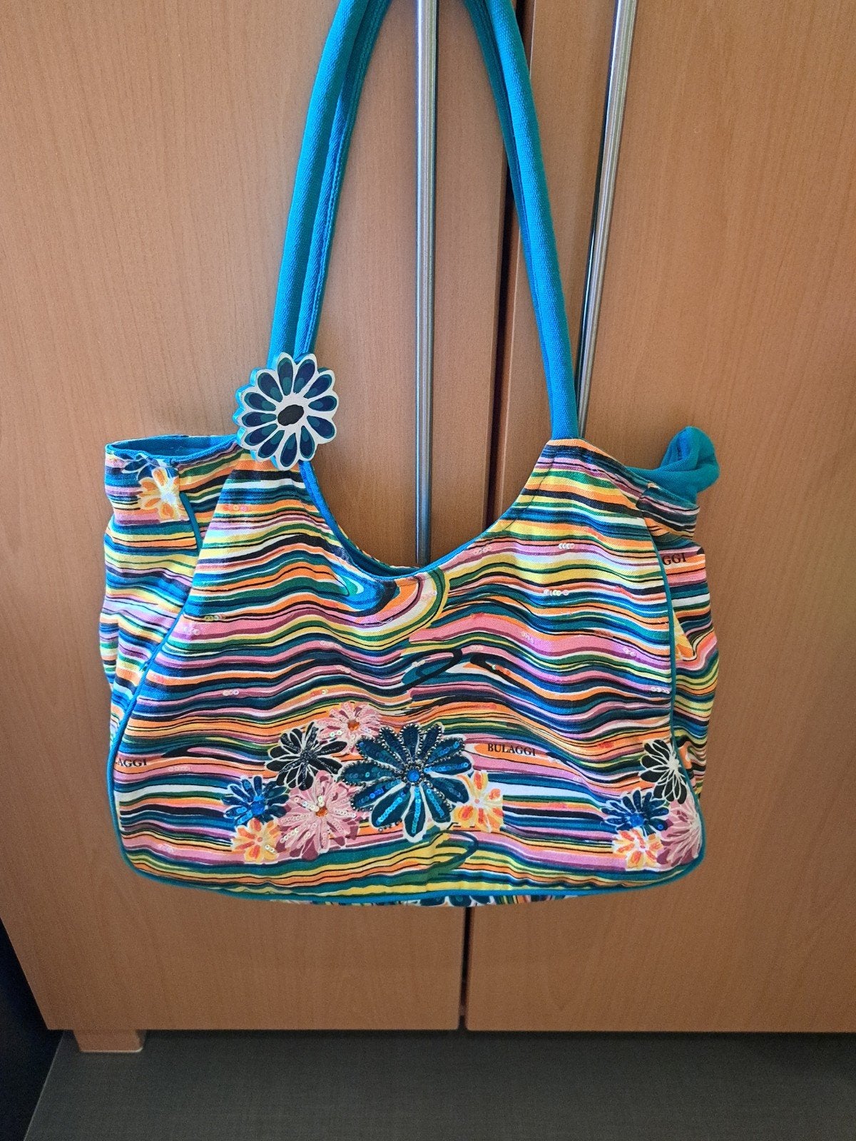 veelkleurige ruime tas, Ophalen of Verzenden, Zo goed als nieuw, Overige kleuren, Shopper
